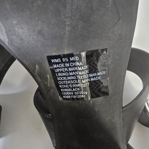 Apt. 9 Sandals Heel Black Faux Leather 9.5 - Picture 8 of 9